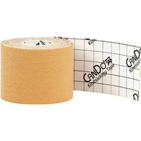 FABRICATION ENTERPRISES CanDo® Kinesiology Tape, 2" x 16.5 ft., Beige, Latex-Free, Case of 10 Rolls 24-4850-10
